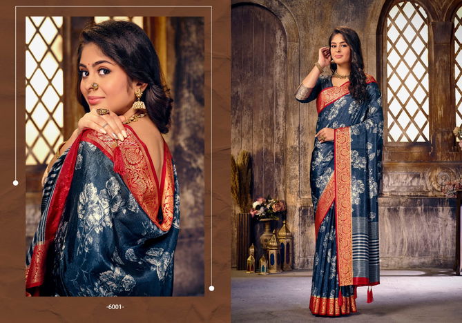 Smart Look Vol 6 By Shubh Sharee Velvet Tusser Silk Sarees Wholesale Market In Surat